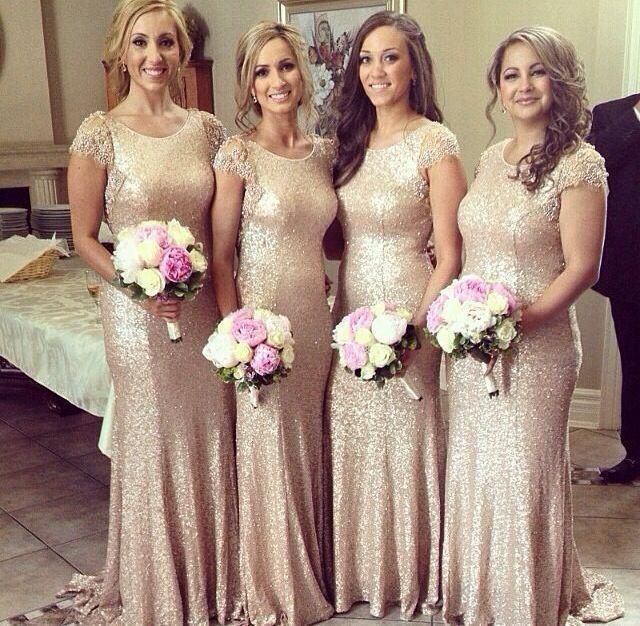 sparkle bridesmaid dress, long ...